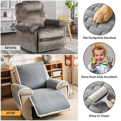 Einkabinen-Plüsch-Rutschfester Bürostuhl-Schutz & Relax-Sofabezüge mit elastischen Riemen